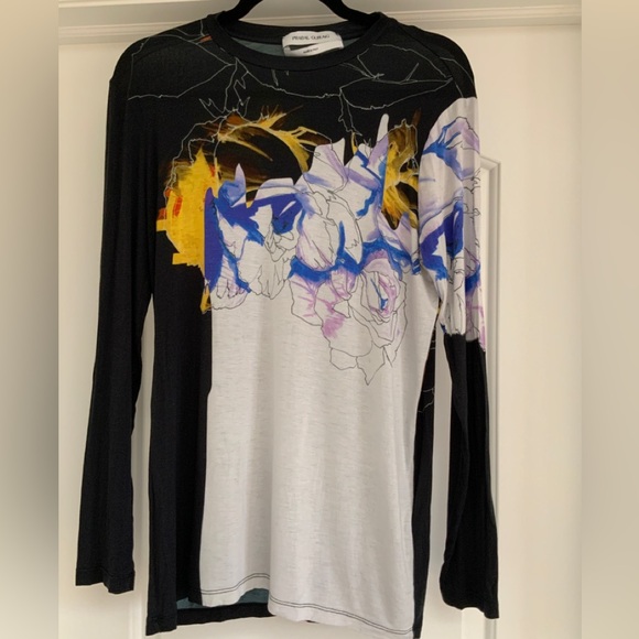 Prabal Gurung Long Sleeve Abstract Tee Size small - Picture 3 of 4